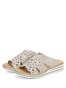 Серые шлепанцы из экокожи