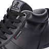 Черные утепленные кроссовки из комбинированных материалов
