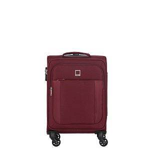 Бордовый чемодан из текстиля