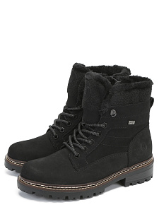 Черные зимние ботинки из экокожи