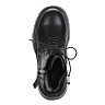 Черные ботинки из кожи на шнуровке на подкладке из натуральной шерсти на утолщенной подошве