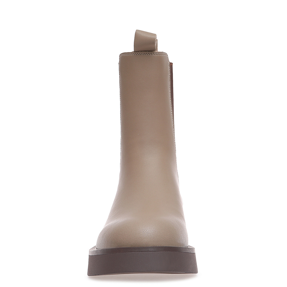 Бежевые ботинки челси из гладкой кожи VIC5-110_Y1307-T_BEIGE P (Respect ...