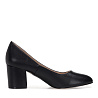 Черные туфли лодочки из экокожи на устойчивом каблуке Nine West