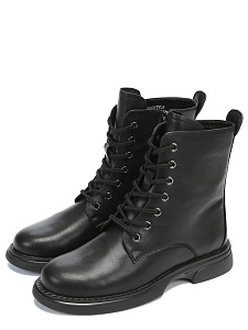 Черные ботинки из композиционной кожи